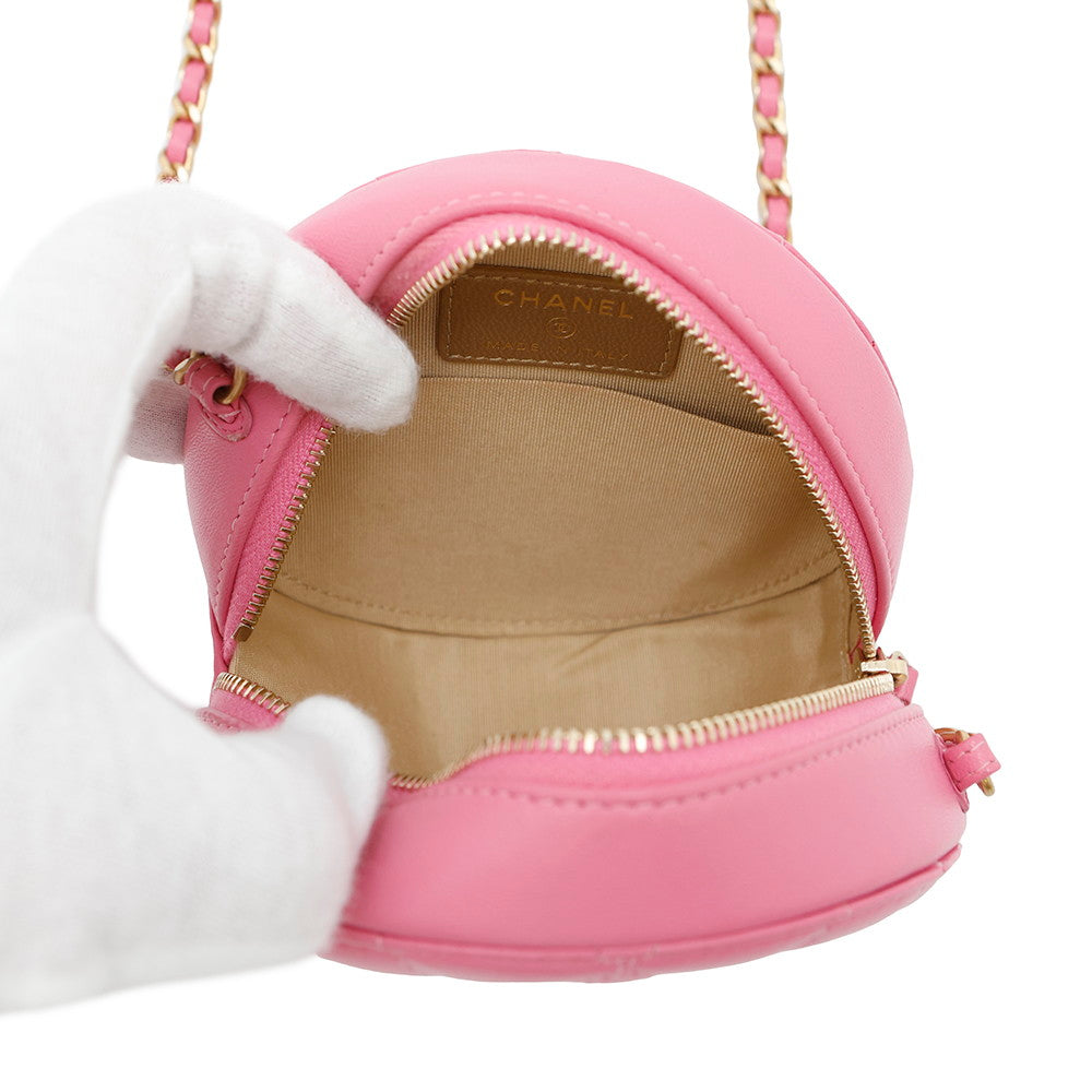 CHANEL Round Cocoball ChainShoulder Bag PinkAP1449 Lambskin