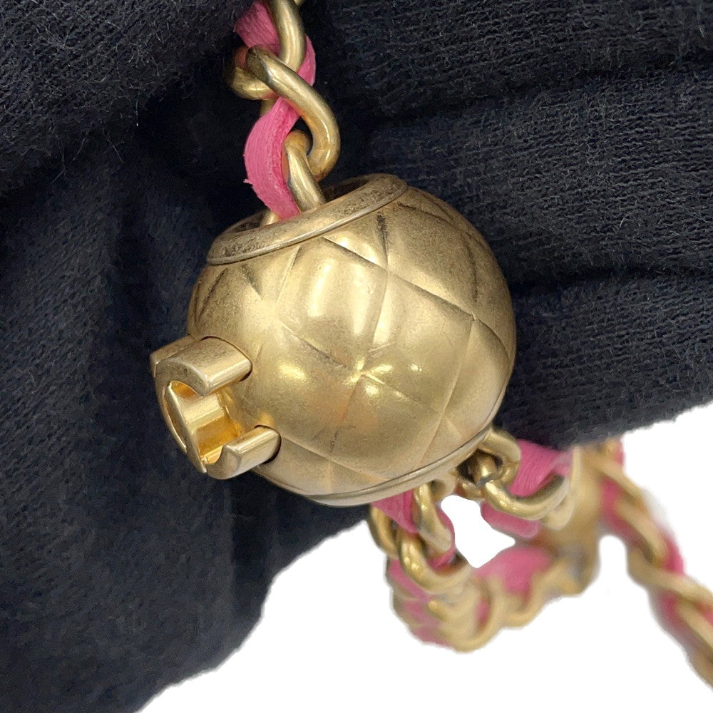 CHANEL Round Cocoball ChainShoulder Bag PinkAP1449 Lambskin