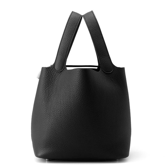 HERMES Picotin Lock Black Taurillon Clemence Size MM