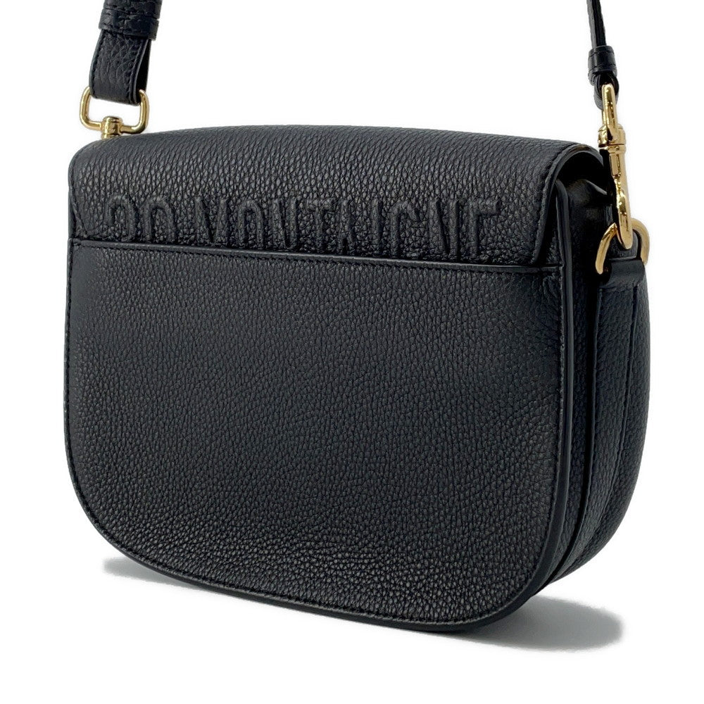 Dior Bobby Shoulder Bag BlackM9319UBBN Grained CalfLeather Size Medium