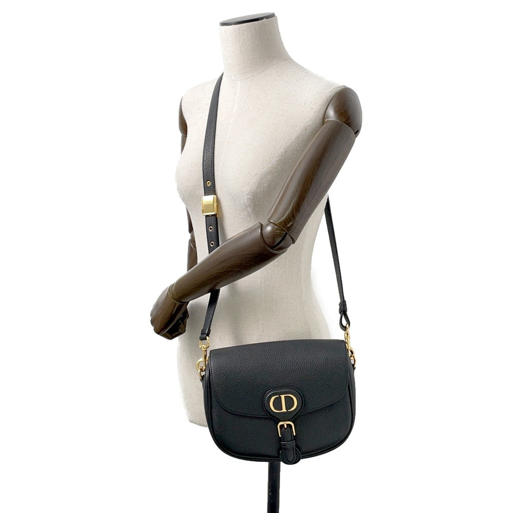 Dior Bobby Shoulder Bag BlackM9319UBBN Grained CalfLeather Size Medium