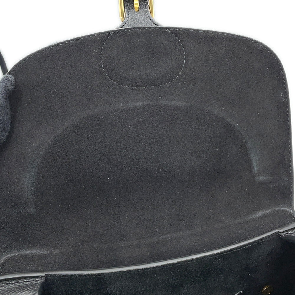 Dior Bobby Shoulder Bag BlackM9319UBBN Grained CalfLeather Size Medium