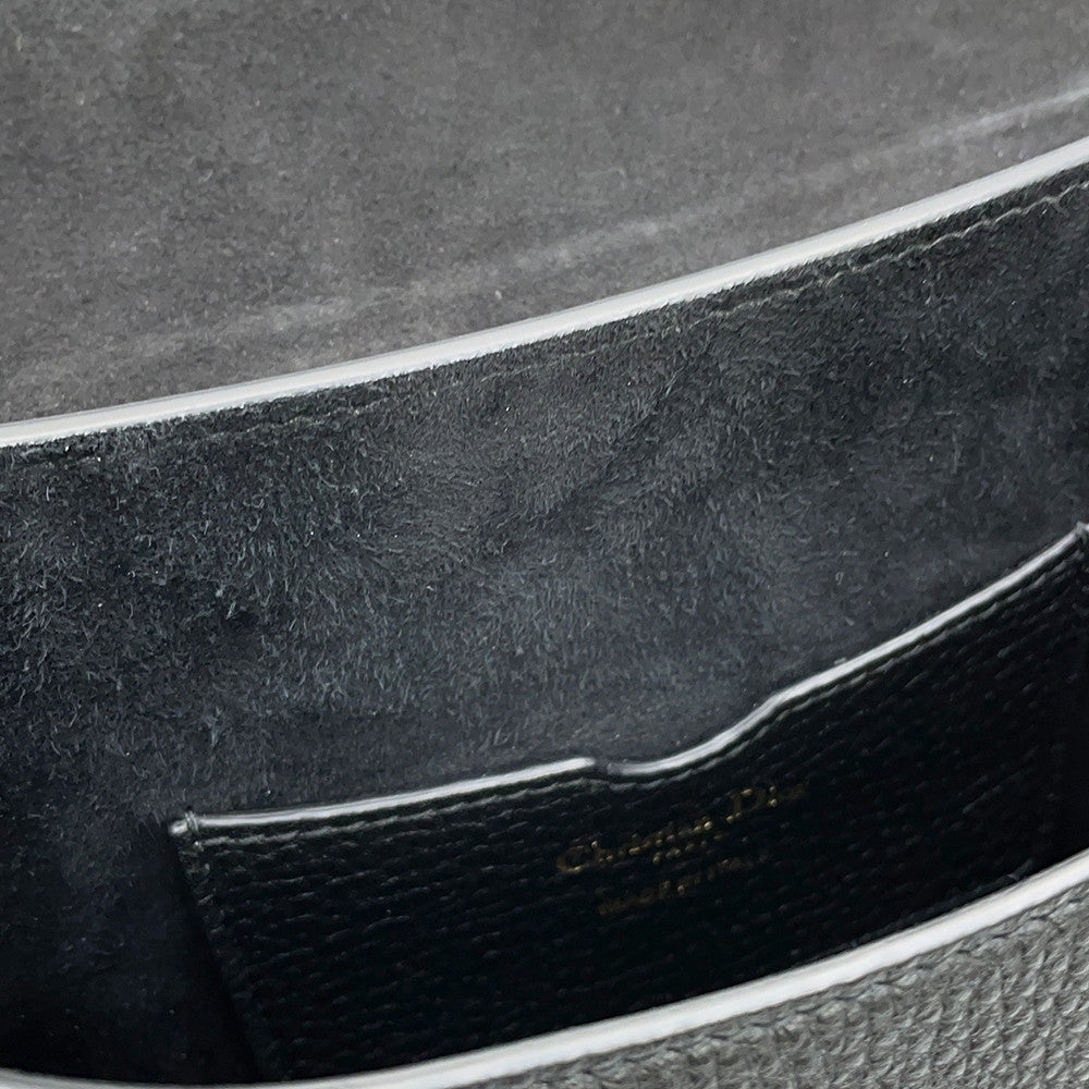 Dior Bobby Shoulder Bag BlackM9319UBBN Grained CalfLeather Size Medium