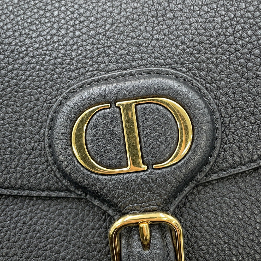 Dior Bobby Shoulder Bag BlackM9319UBBN Grained CalfLeather Size Medium