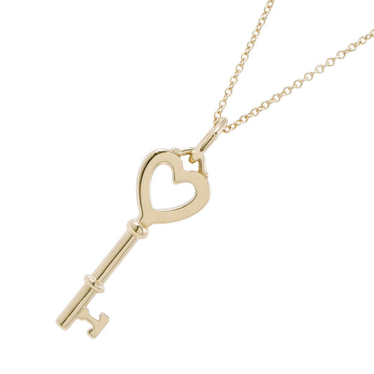 TIFFANY&Co. Heart Key Necklace 18K Yellow Gold