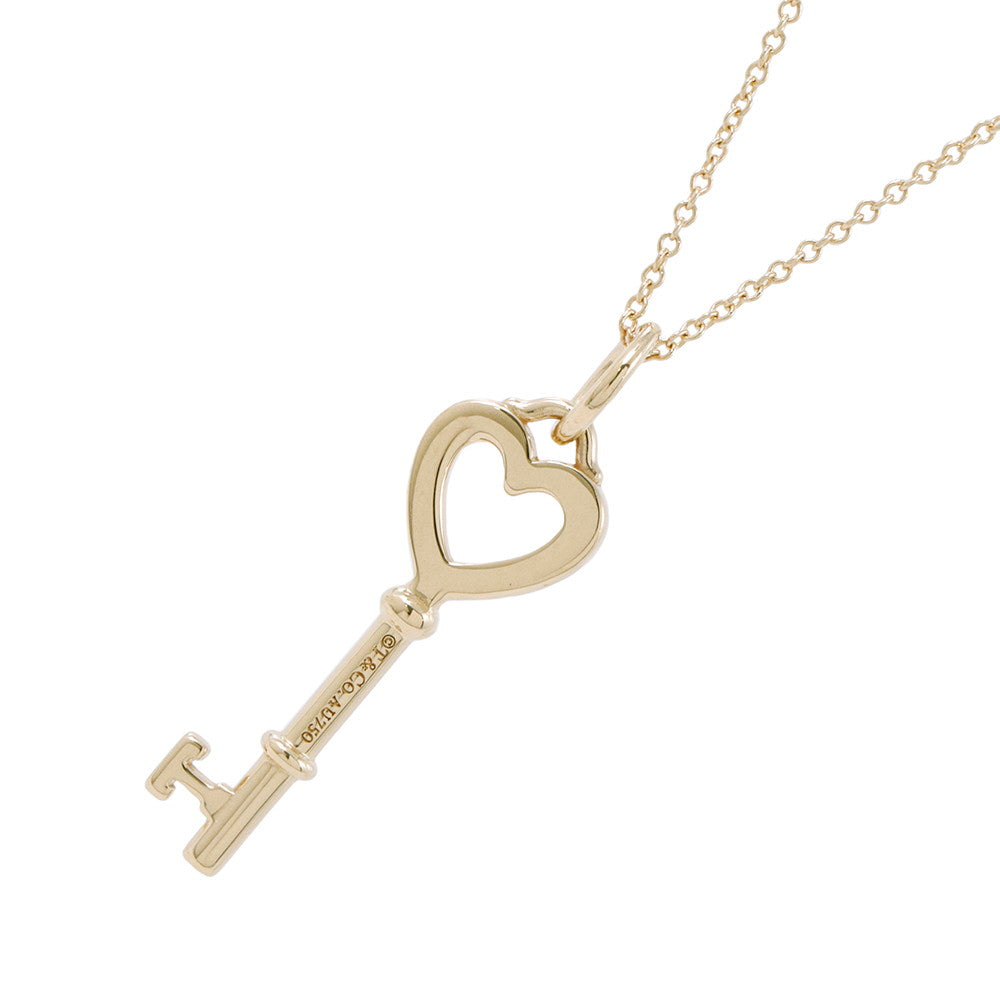 TIFFANY&Co. Heart Key Necklace 18K Yellow Gold