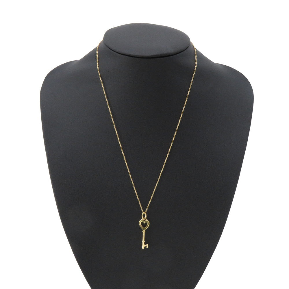TIFFANY&Co. Heart Key Necklace 18K Yellow Gold