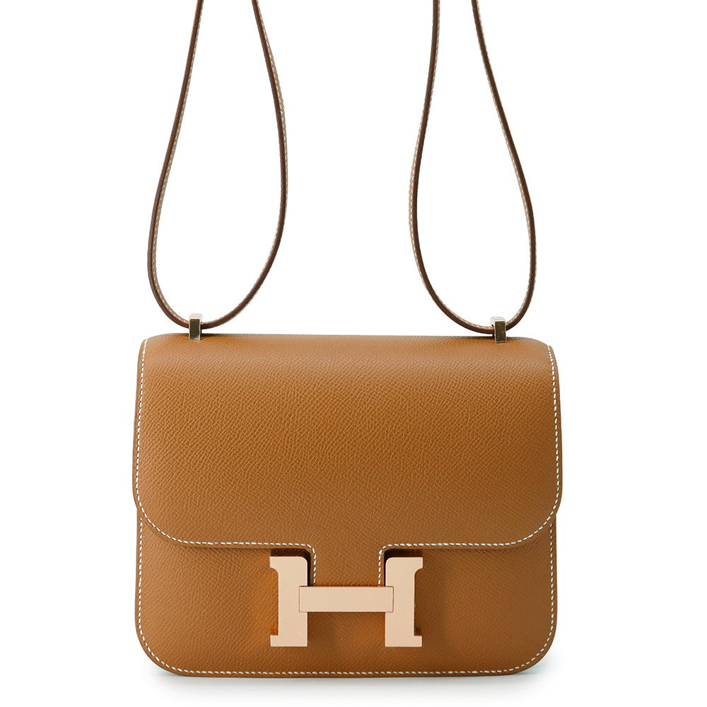 HERMES Constance3 Miroir Gold Epsom Size Mini