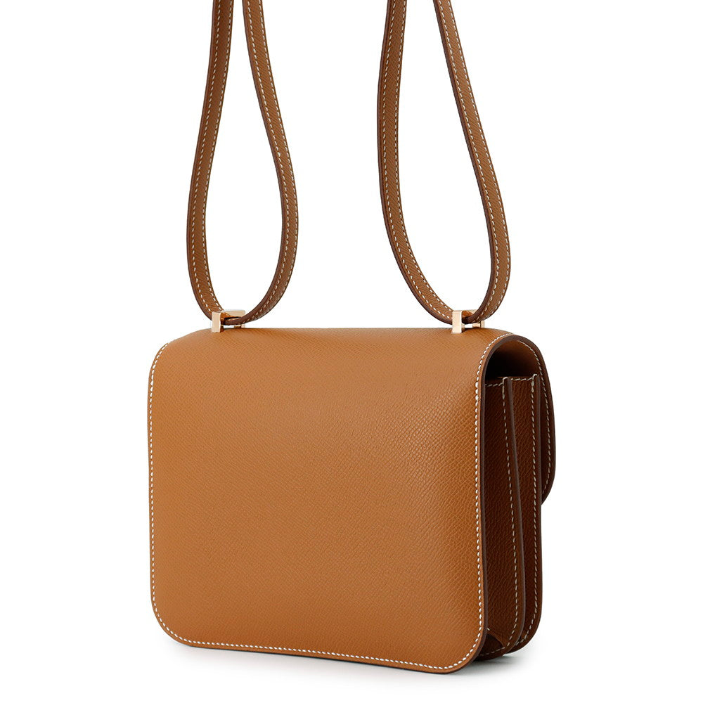 HERMES Constance3 Miroir Gold Epsom Size Mini