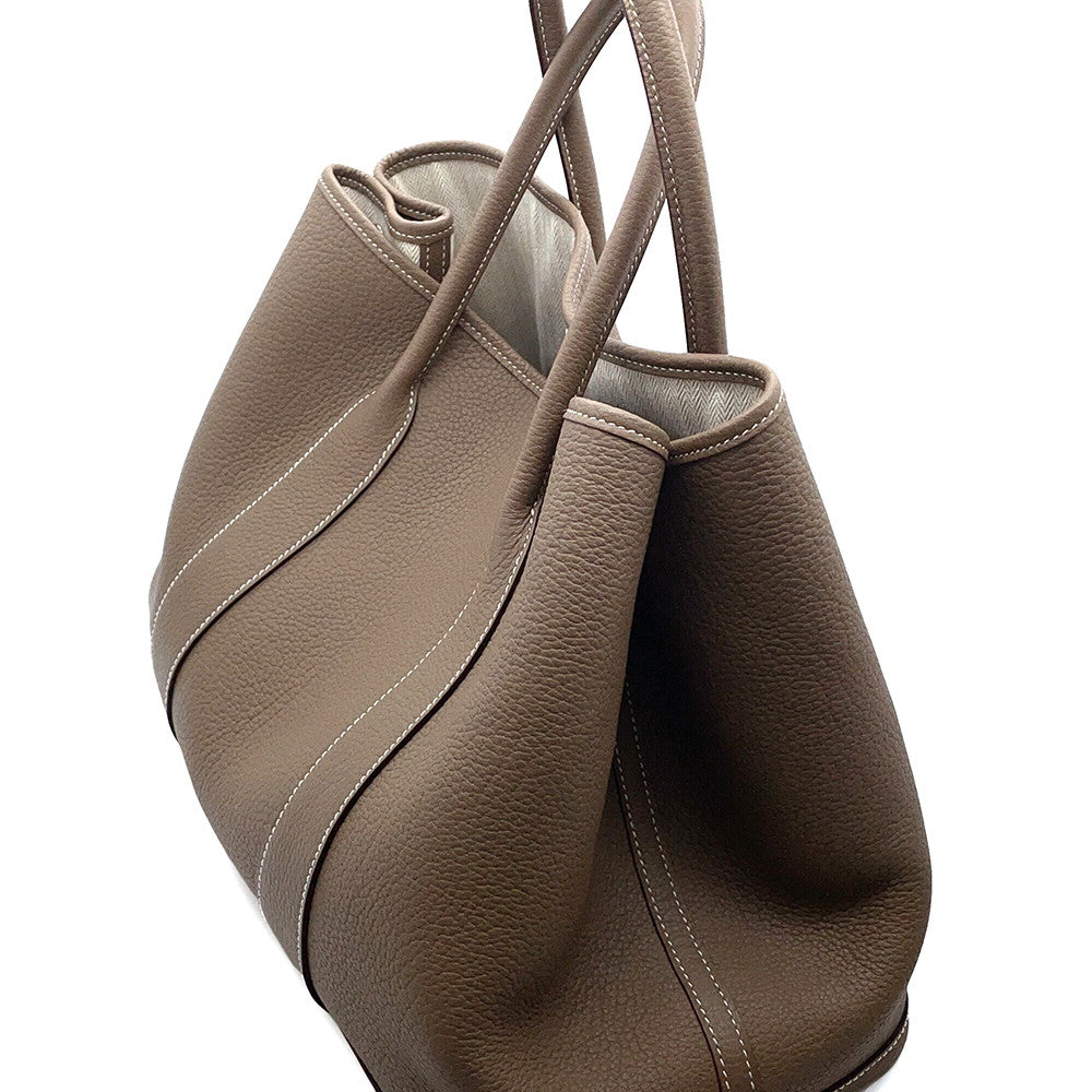 HERMES Garden Party Etoupe Negonda Leather Size PM