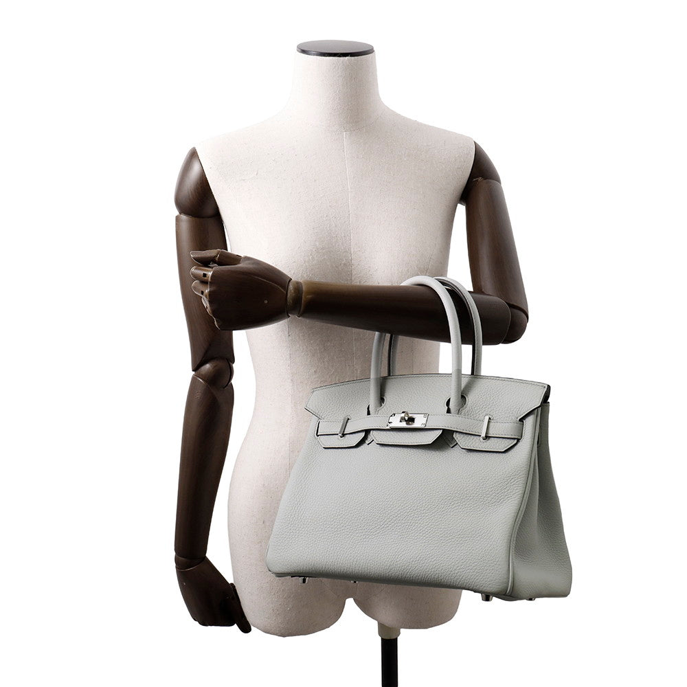 HERMES Birkin Blue Pale Taurillon Clemence Size 30