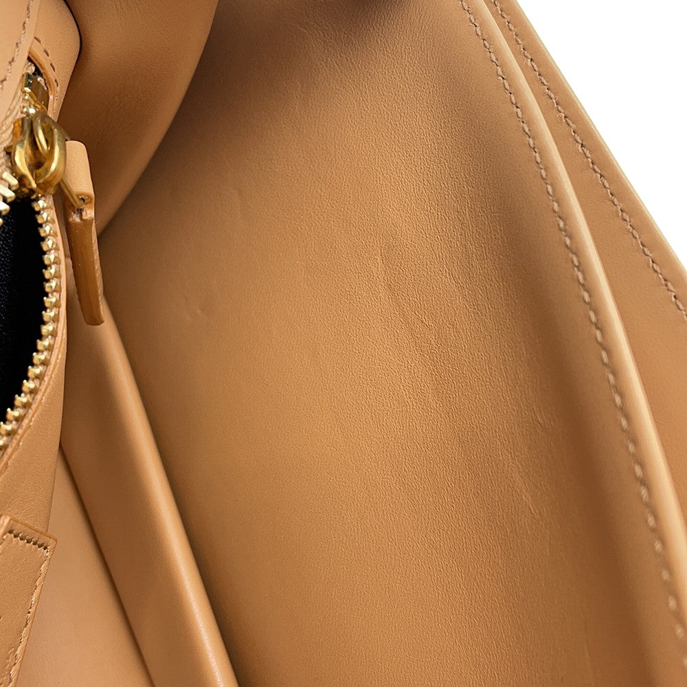 SAINT LAURENT PARIS Le Maillon Shoulder Bag Beige/Ivory729547 Leather Canvas