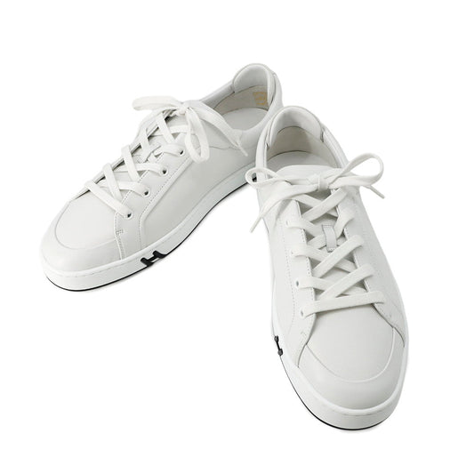 HERMES Sneakers 《Kid》 White Leather Velour Size 43.5