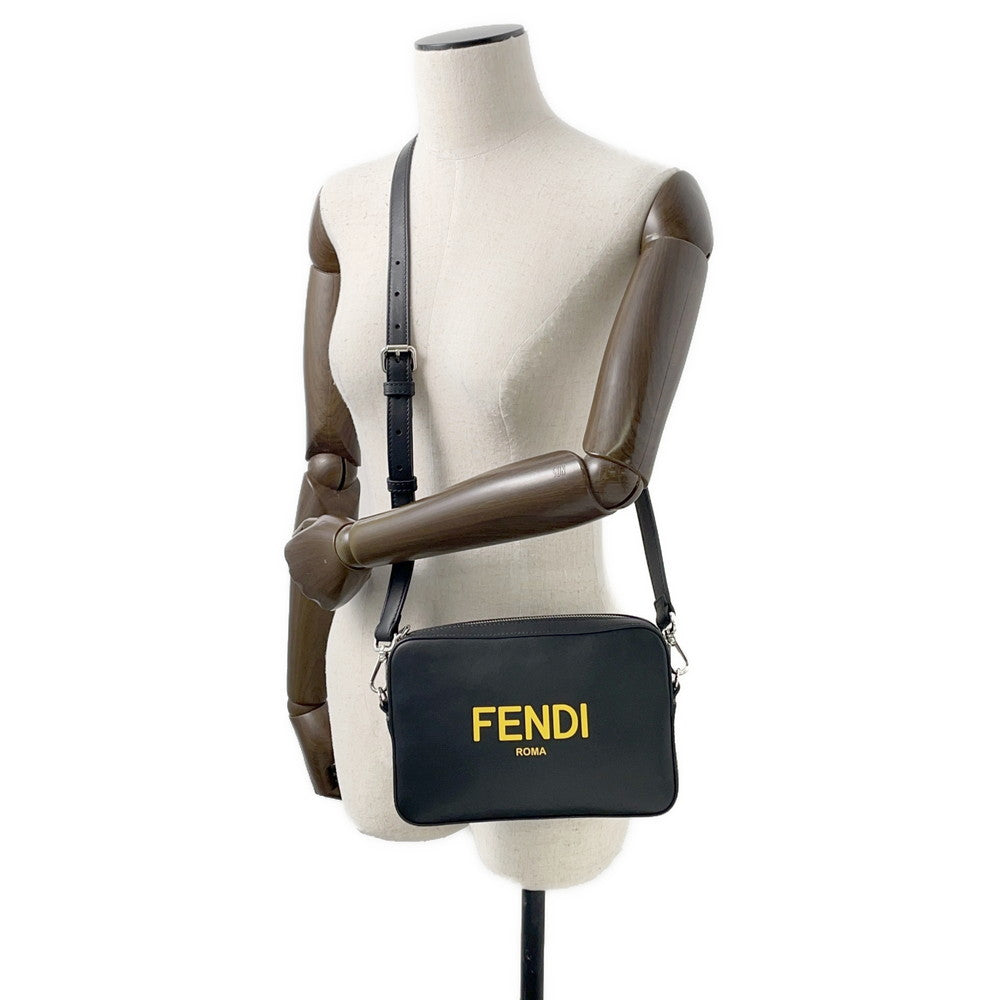 FENDI Camera Case Black7M0286 Leather Size Medium