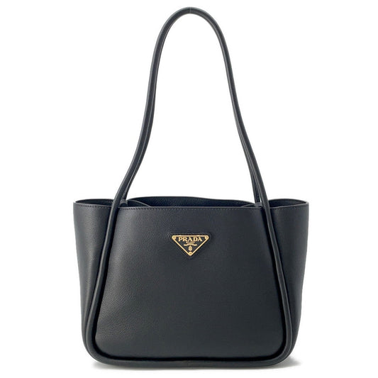 PRADA Mini Shopping Tote Bag Black1BG539 Soft Grain Leather
