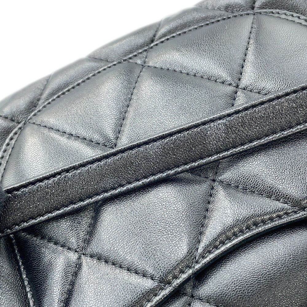 CHANEL Matelasse Heart Lock ChainShoulder BlackAS3979 Lambskin