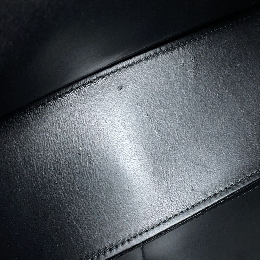 BALENCIAGA Hour glass Black619668 Embossed Leather Size Medium