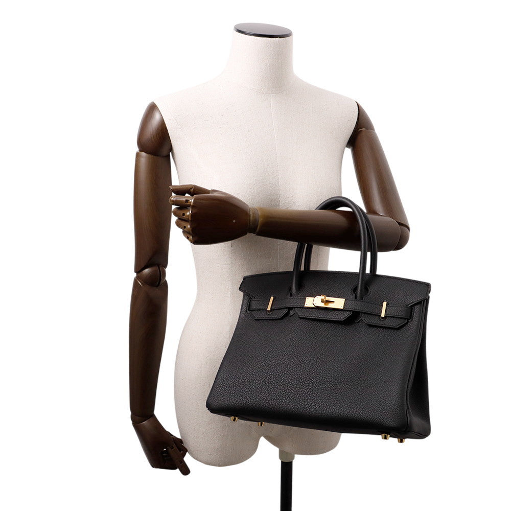 HERMES Birkin Black Togo Leather Size 30