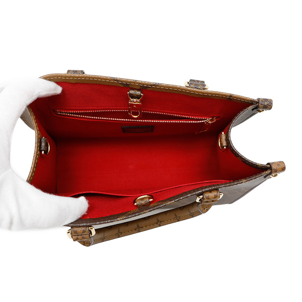 LOUIS VUITTON Onthego RedM46373 Monogram Monogram Reverse Canvas Monogram Giant Size PM