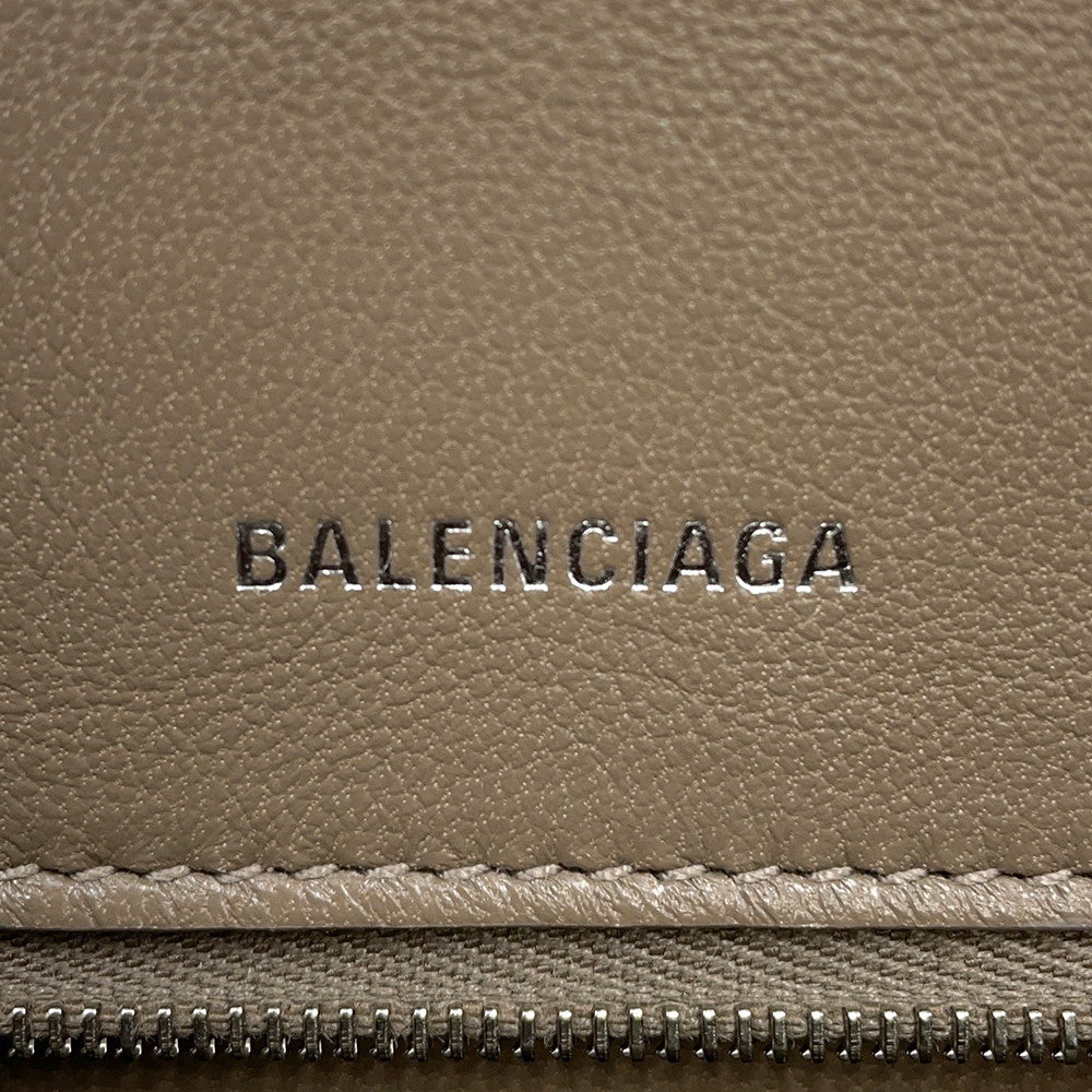 BALENCIAGA Hourglass 2WAY Bag Greige593546 Croco embossed leather Size Small