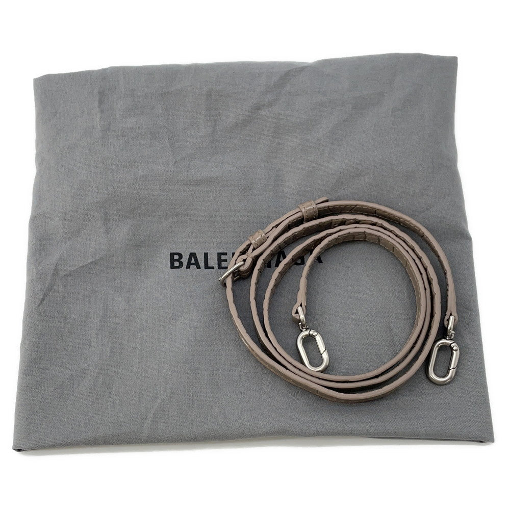 BALENCIAGA Hourglass 2WAY Bag Greige593546 Croco embossed leather Size Small