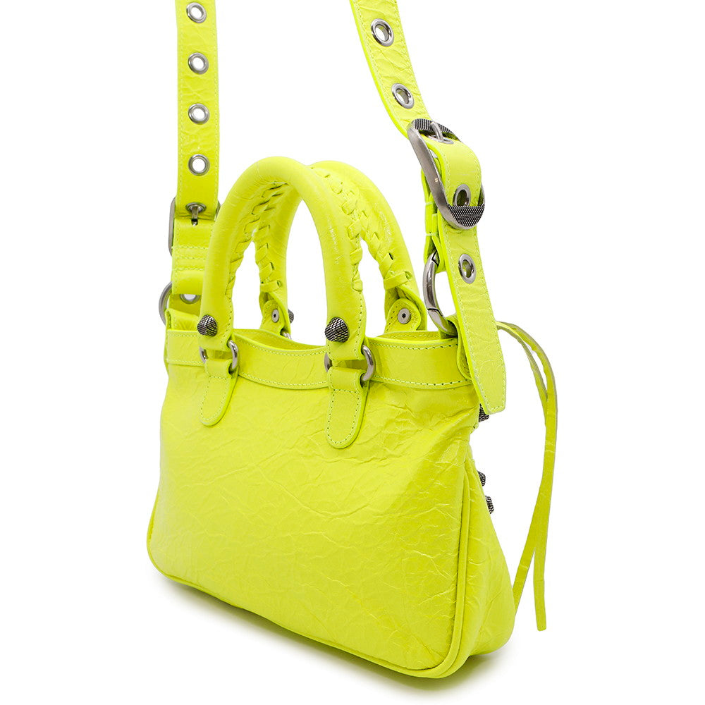 BALENCIAGA Neo Cagoule Small Shocking Yellow751523 Arena Lambskin
