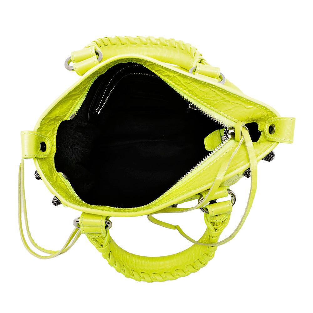 BALENCIAGA Neo Cagoule Small Shocking Yellow751523 Arena Lambskin