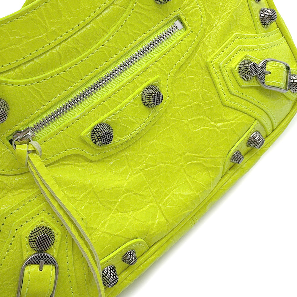 BALENCIAGA Neo Cagoule Small Shocking Yellow751523 Arena Lambskin