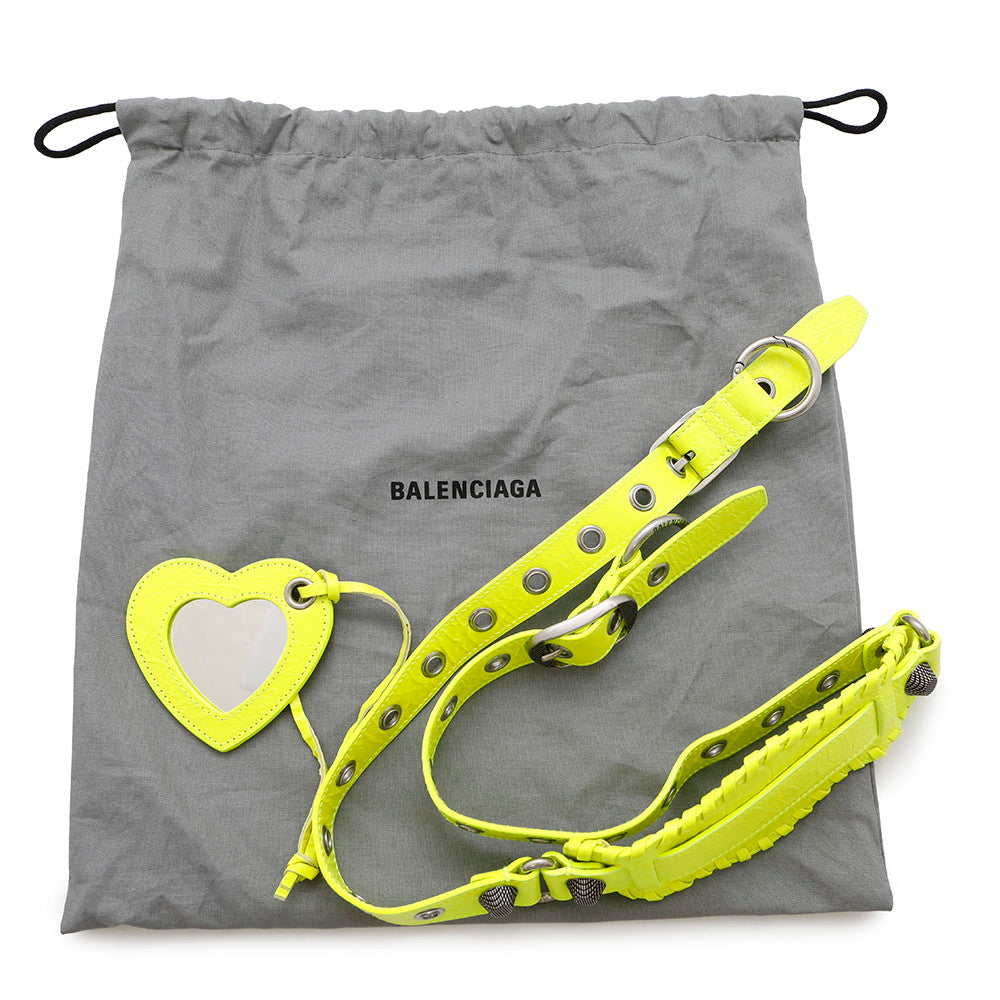 BALENCIAGA Neo Cagoule Small Shocking Yellow751523 Arena Lambskin