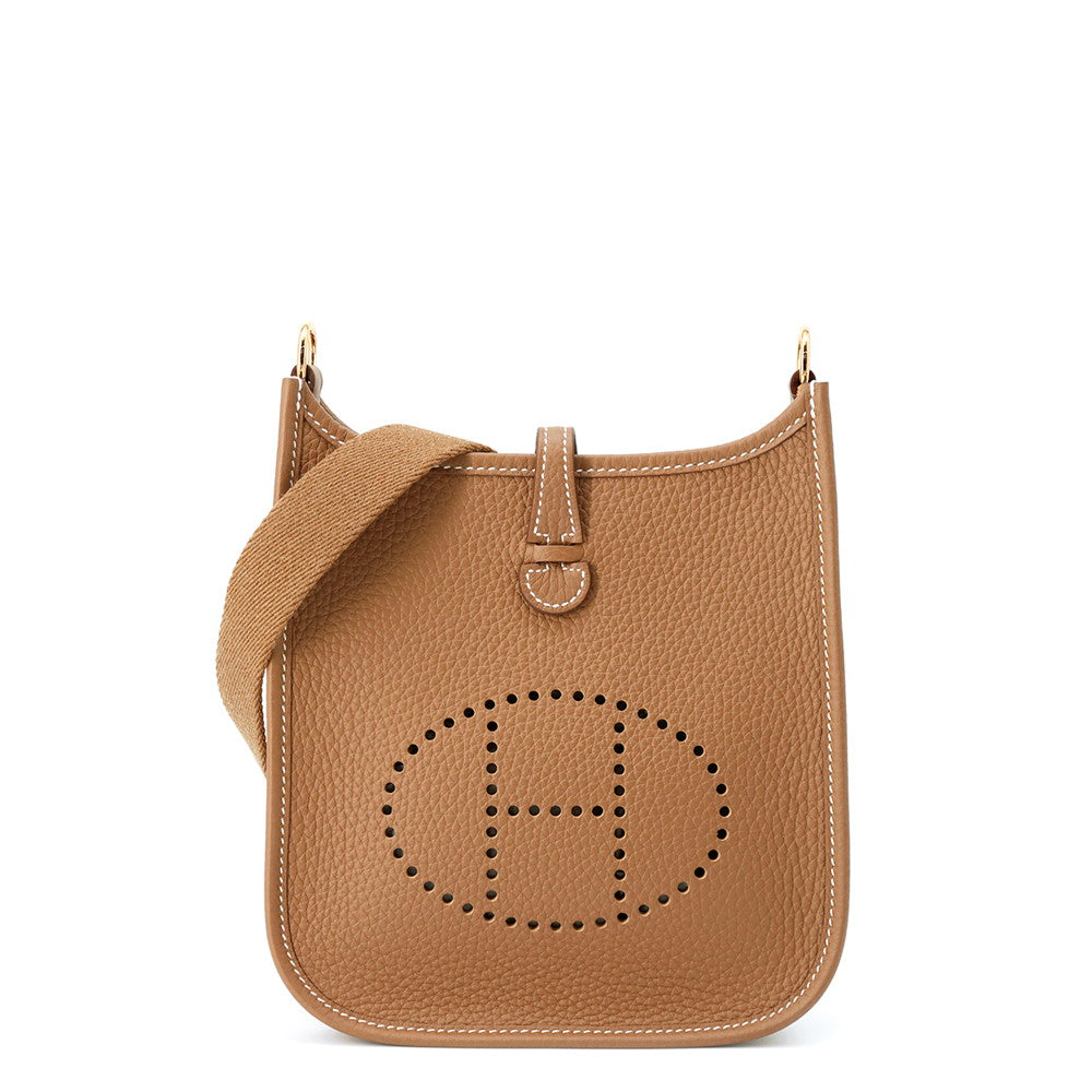 HERMES Evelyne Long Amazon Gold Taurillon Clemence Size TPM