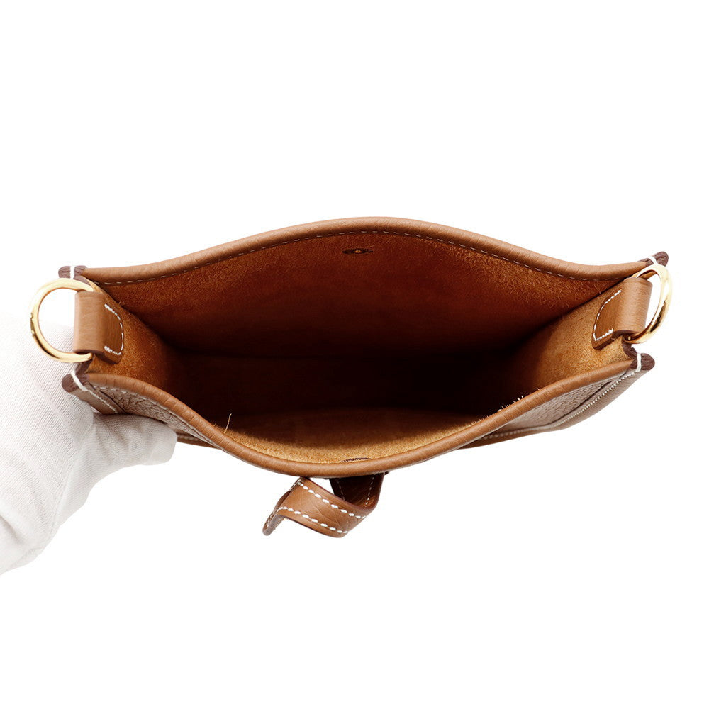 HERMES Evelyne Long Amazon Gold Taurillon Clemence Size TPM