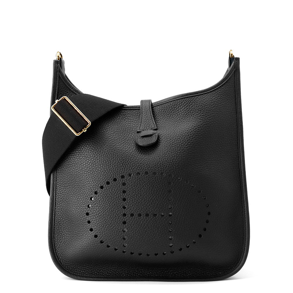 HERMES Evelyne 3 Black Taurillon Clemence Size PM