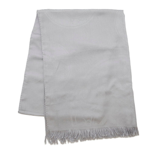 HERMES Stole New Libris Gris Nuage Cashmere85% Silk15%