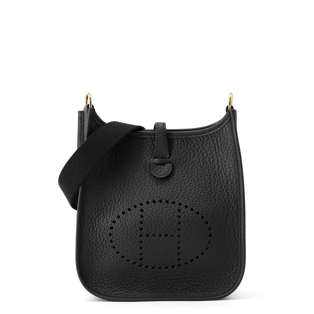 HERMES Evelyne Amazon Long Black Taurillon Clemence Size TPM