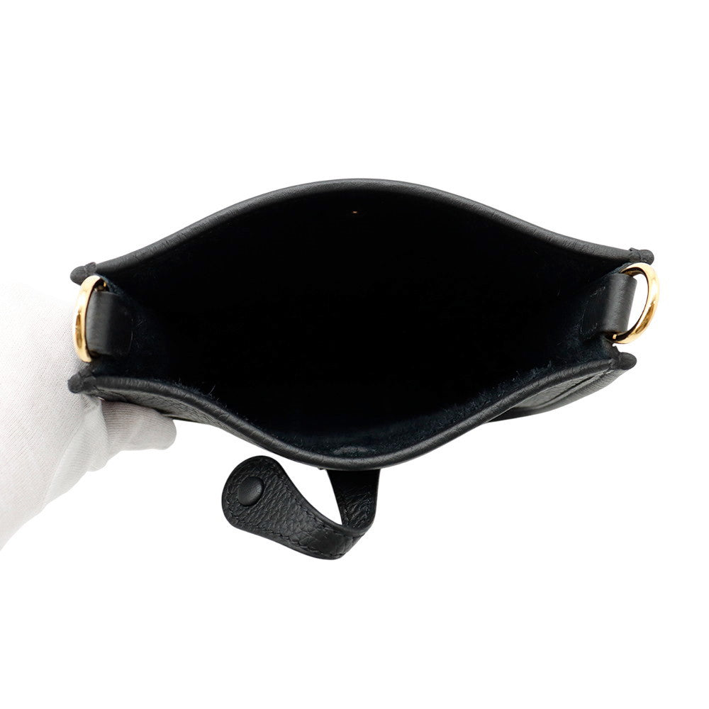 HERMES Evelyne Amazon Long Black Taurillon Clemence Size TPM