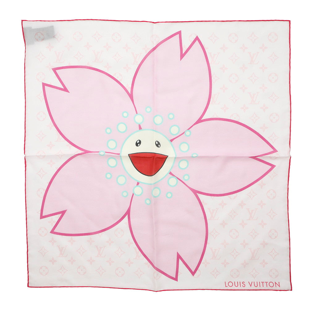 LOUIS VUITTON LVxTM Cherry Blossom Carre Size 55 PinkM96088 Silk55% Cotton45%