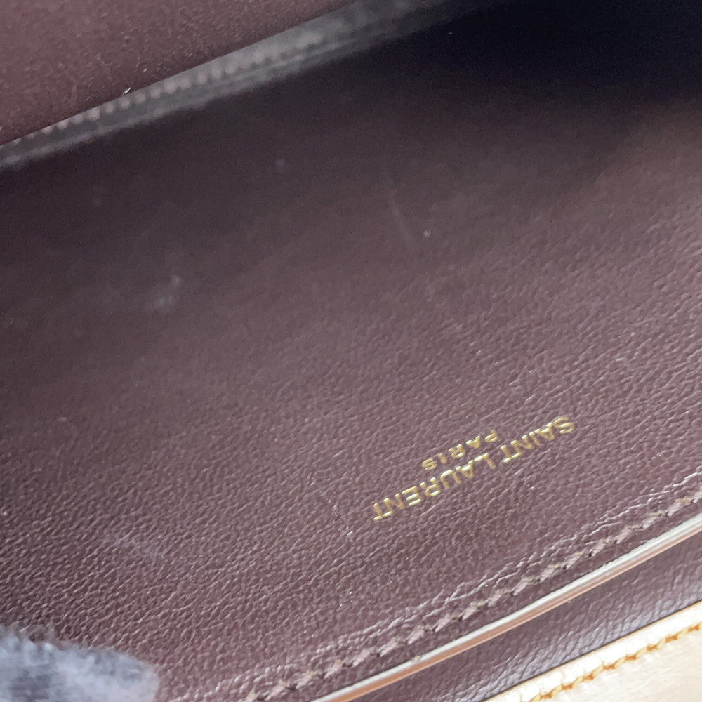 SAINT LAURENT PARIS Cassandra top handle Brown623930 Leather suede