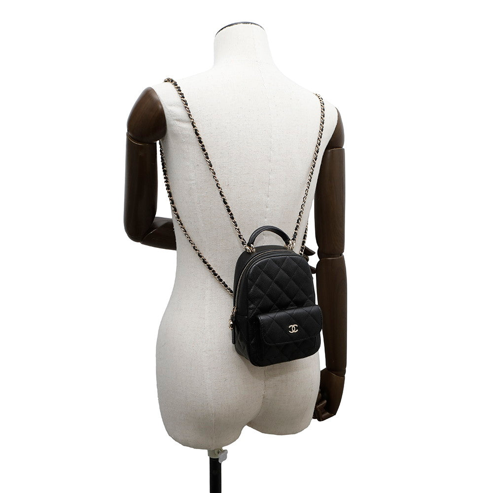 CHANEL Matelasse  Backpack BlackAP3753 Caviar Leather Size Mini