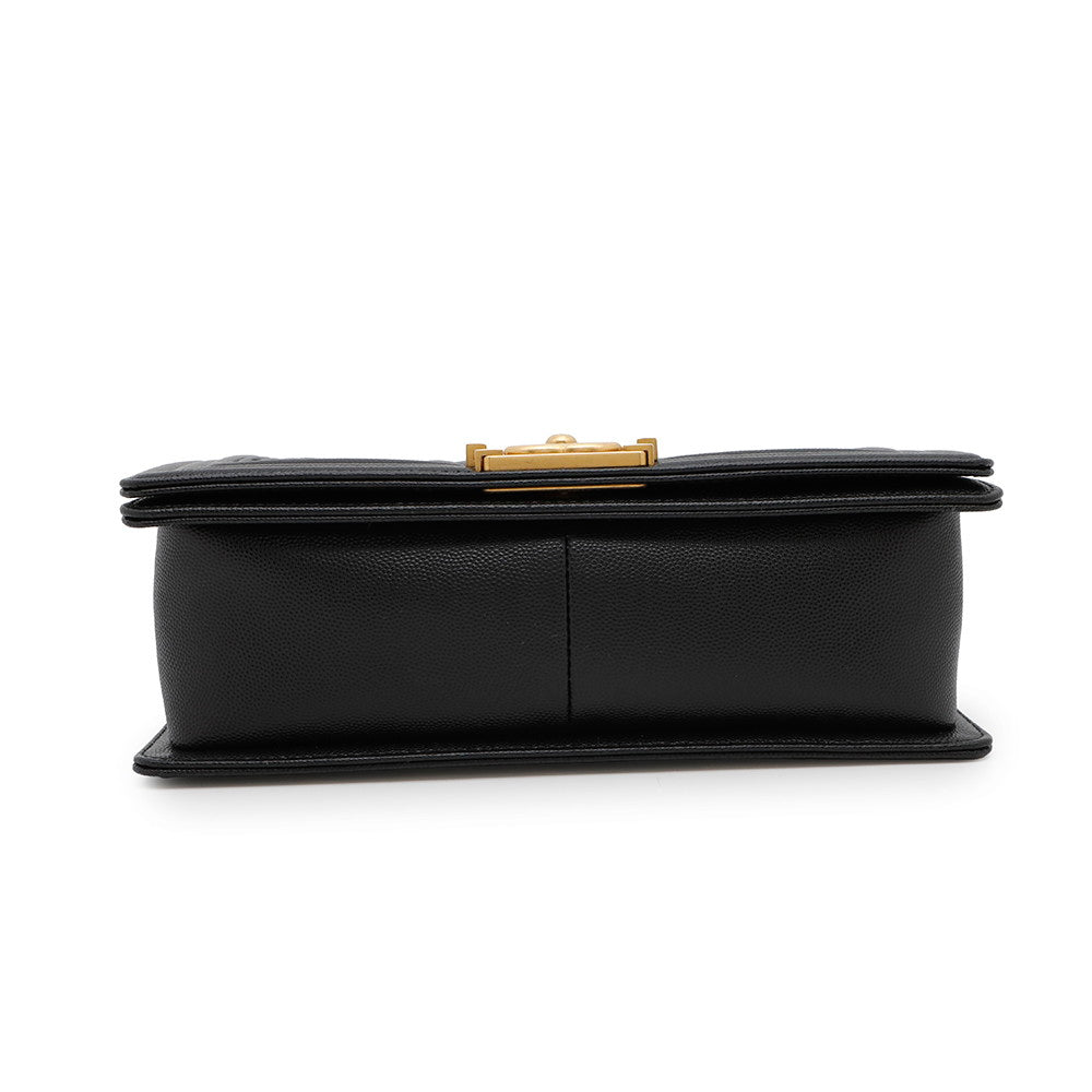 CHANEL Boy Chanel BlackA67086 Caviar Leather Size 25