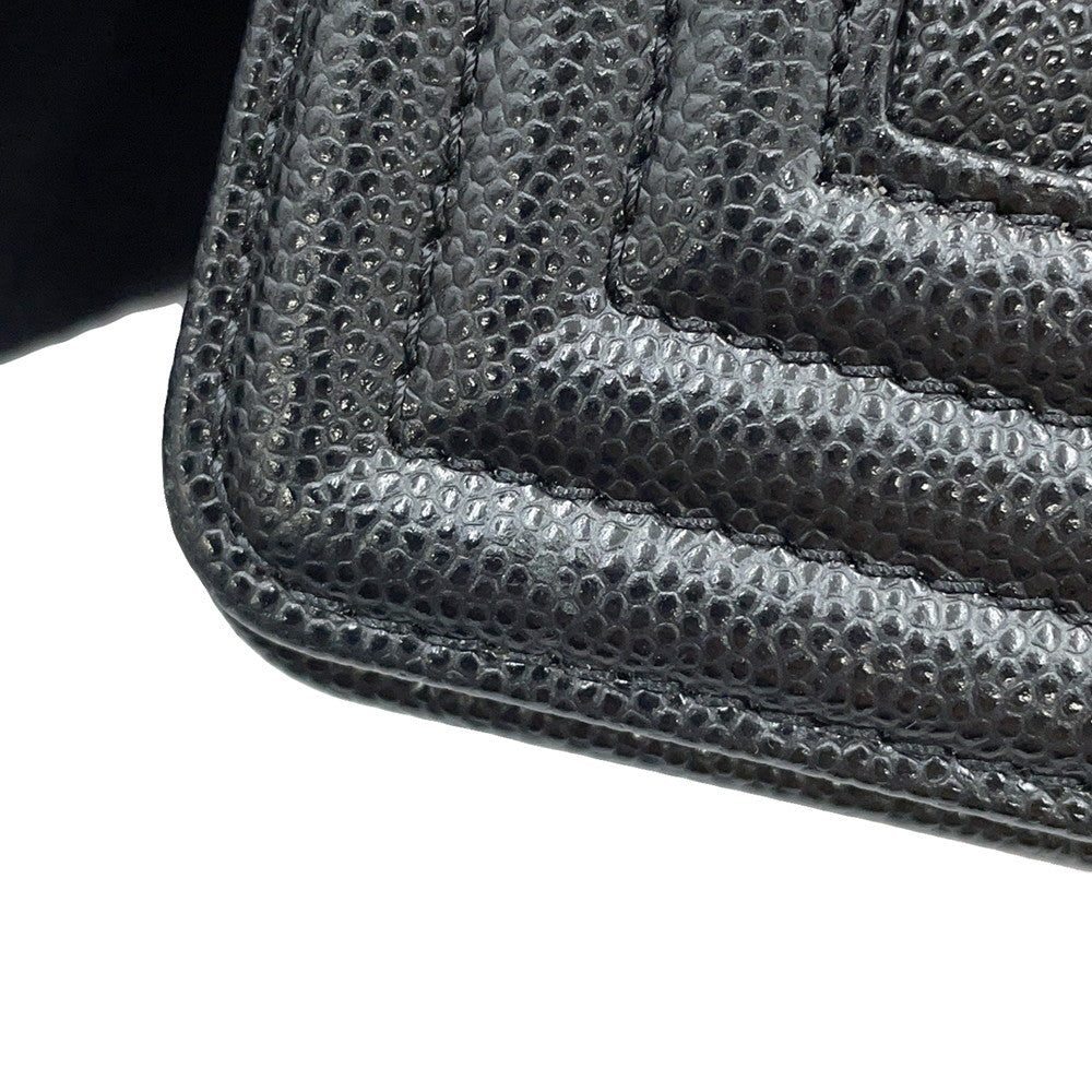 CHANEL Boy Chanel BlackA67086 Caviar Leather Size 25