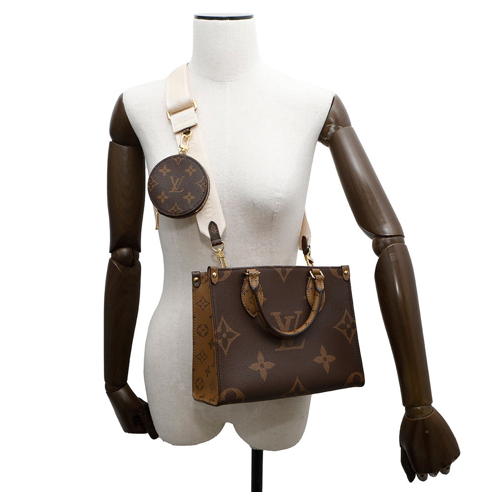 LOUIS VUITTON Onthego RedM46373 Monogram Monogram Reverse Canvas Monogram Giant Size PM