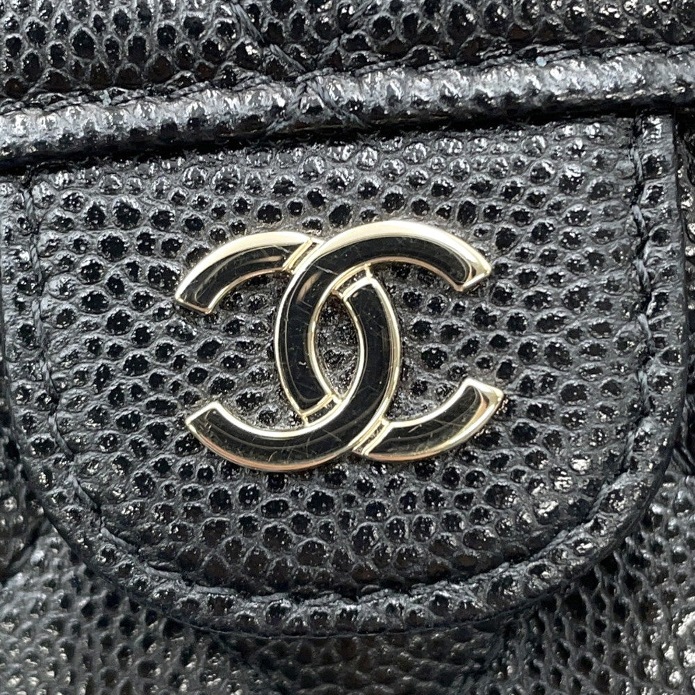 CHANEL Matelasse Classic ChainClutch BlackAP4425 Caviar Leather