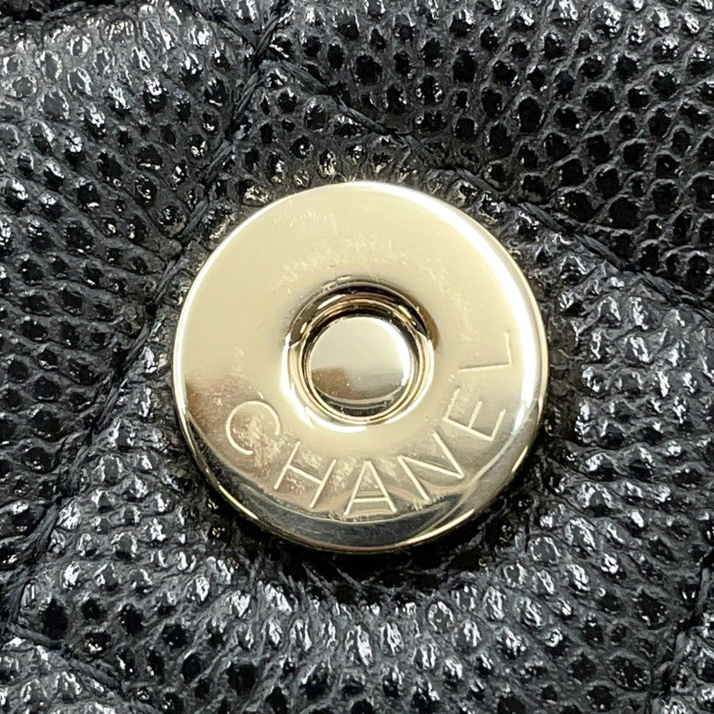 CHANEL Matelasse Classic ChainClutch BlackAP4425 Caviar Leather