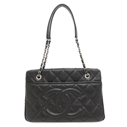 CHANEL Matelasse Chain Tote Bag BlackA67294 Caviar Leather