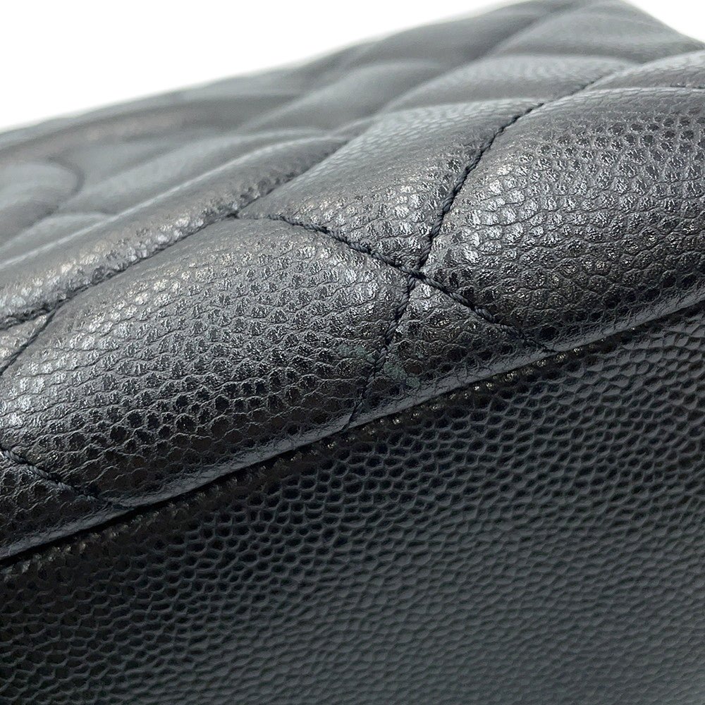CHANEL Matelasse Chain Tote Bag BlackA67294 Caviar Leather