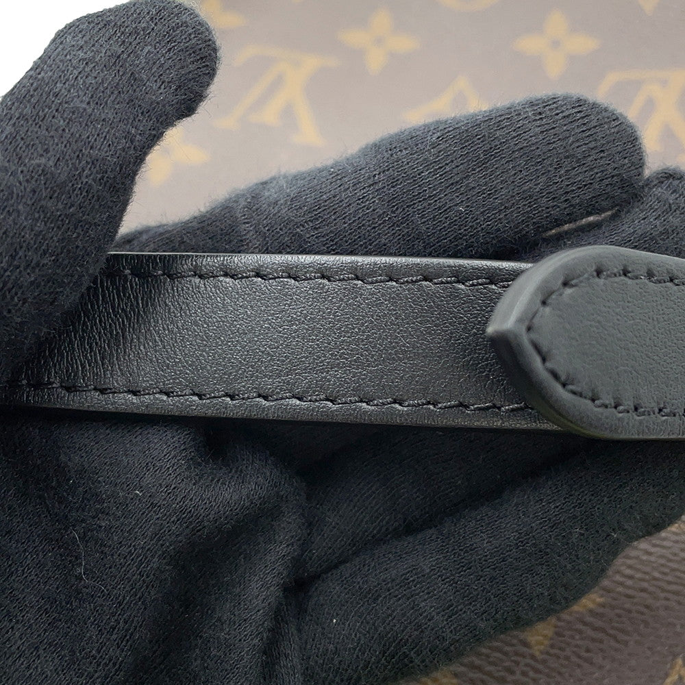 LOUIS VUITTON Christopher wearable wallet Noir/Neon YellowM80793 Monogram Macassar Canvas