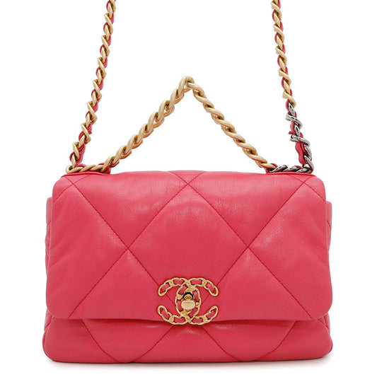 CHANEL 19 ChainShoulder Bag PinkAS1160 Lambskin