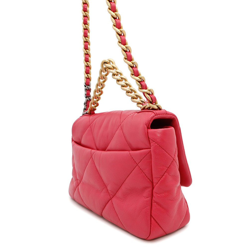 CHANEL 19 ChainShoulder Bag PinkAS1160 Lambskin