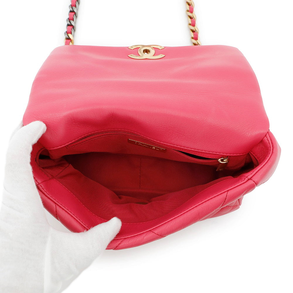 CHANEL 19 ChainShoulder Bag PinkAS1160 Lambskin