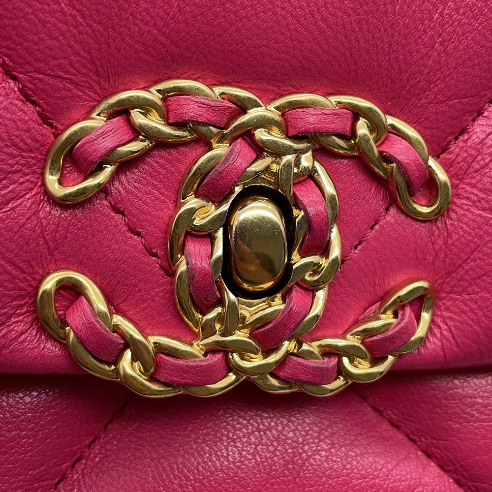 CHANEL 19 ChainShoulder Bag PinkAS1160 Lambskin